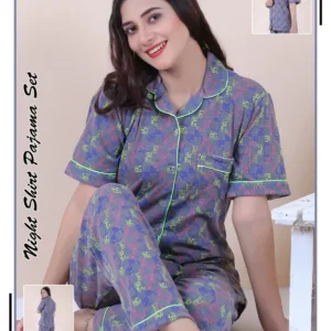 Night Sleepwear 10 E-Daraz Pro Sales Sleep Inn Nighty Pajama Set - 2-Piece Cotton Jersey Nightwear