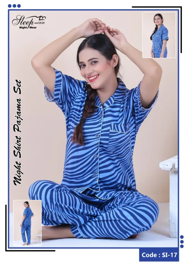 Night Sleepwear 2 E-Daraz Pro Sales Sleep Inn Nighty Pajama Set - 2-Piece Cotton Jersey Nightwear