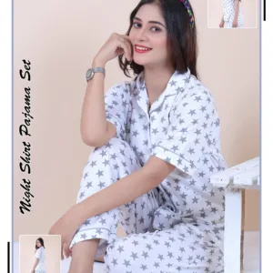 Night Sleepwear 7 E-Daraz Pro Sales Sleep Inn Nighty Pajama Set - 2-Piece Cotton Jersey Nightwear