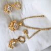 Earring Set 1 E-Daraz Pro Sales Handcrafted Gold-Plated Pendant Earrings Set