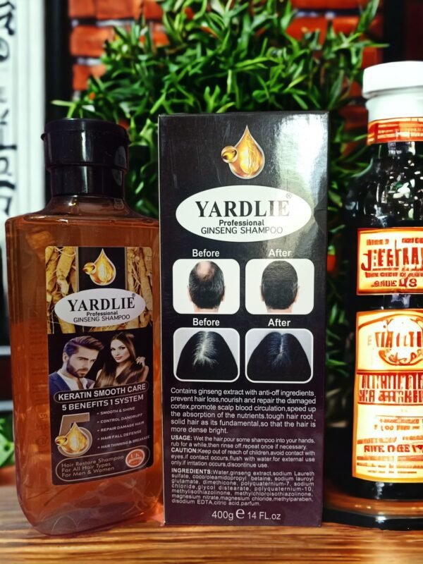 Yardlie Shampoo 2 E-Daraz Pro Sales Yardlie Professional Ginseng Shampoo Anti Hair Loss Herbal Formula